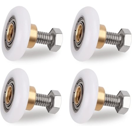 4 kpl Suihkukaapin rullat, suihkukaapin varaosapyörät uritetut suihkukaapin varaosapyörät M6-ruuveilla, halkaisija 19 mm