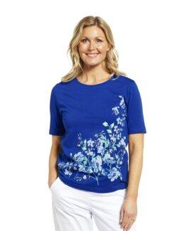 T-shirt med blomstermønster - 44/46 - Åshild