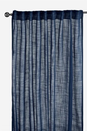 Cellbes of Sweden - Multibandslängder med linnelook 2-pack - marin - - 140 x 280 cm