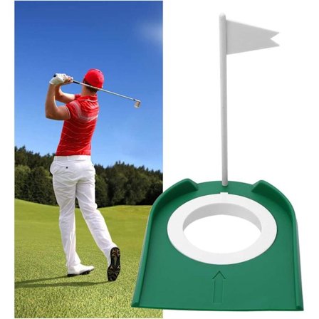 Golfövningshål i plast, justerbar med hål och logotyp