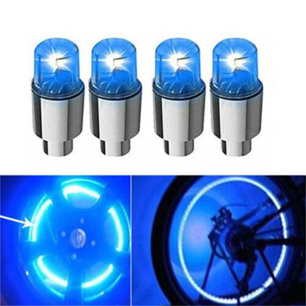 2st Bil Auto Hjul Däck Luftventil Stam Led Light Caps Cov