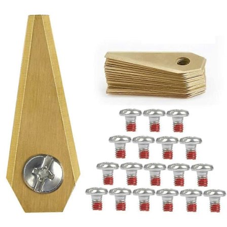 18 ST 49X19X1MM Robotgräsklippare Titan Ersättningsblad Rostskydd Hållbar Klippare för Bosch Inde