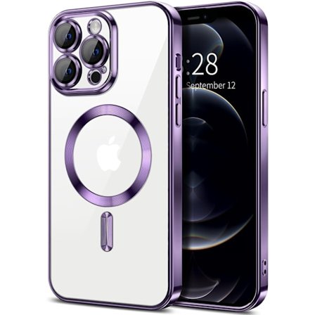 iPhone 12 PRO Skal – Metallic Skal med Magnetisk Kompatibilitet, Slim Design - Lila