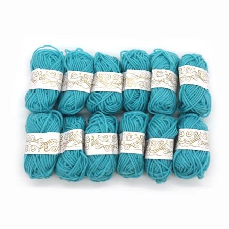 12 Farger Barn DIY Håndlaget Ull Barnehage Håndlaget DIY Materialer Lake Blue 12