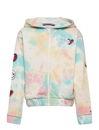 Tie Dye Zip Through Hoodie Multi/mönstrad Tommy Hilfiger