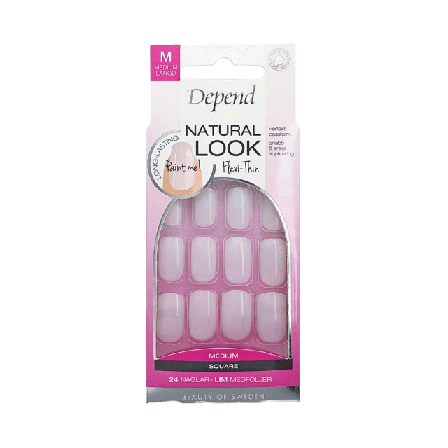 Depend Natural Look Medium Square Lösnaglar & dekoration Unisex 1 PCS