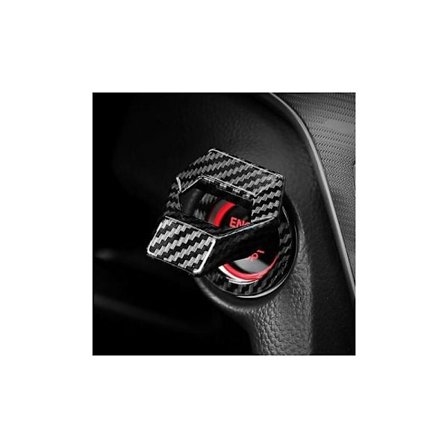DOPA Universal Car Styling Sticker Auto Engine Start Stop Button Cover Ring Ignition Start Stop Button Accessories Carbon Fiber Trim Snap Button