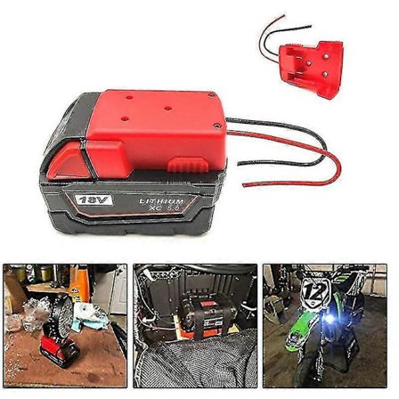 Batteriadapter til Milwaukee M18 Xc 18v til Dock Power 2 Ledninger Output Diy_Bra Saker