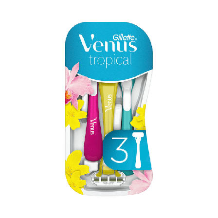 Venus Tropical Engångshyvel, 3 st Hårborttagning Dam ONESIZE