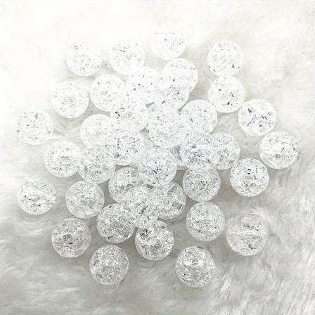 50 st 8mm Crackle Beads Akryl Runda lösa distanspärlor för smyckenstillverkning DIY Armband Halsband Mode Telefonkedja Handgjorda hantverkstillbehör 