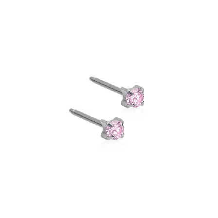 Blomdahl Örhänge ST TIFFANY CZ LIGHT ROSE 3 MM