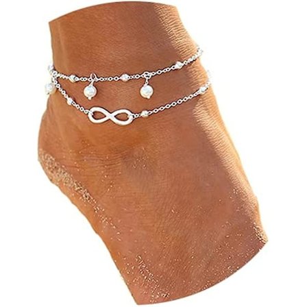 Tre-lags ankelkæde fodkæde med blad tilbehør fod smykker til kvinder og piger