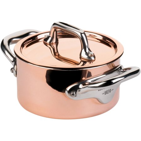 Mauviel M’150s minigryde med låg, 30 cl. - Kobber og stål | KitchenOne