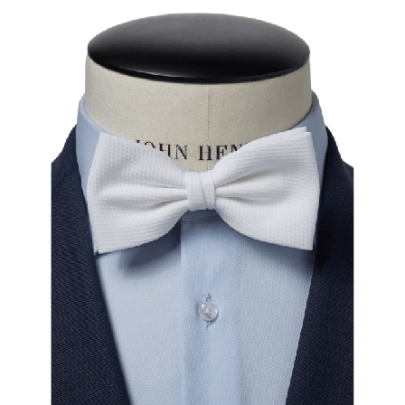 John Henric Bow Tie Formal Pre Tied Kostymtillbehör Herr Vit ONESIZE