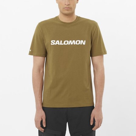 Salomon - Kurzarmshirt Herren Salomon Logo - Brilliant Olive