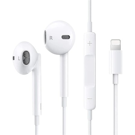 Kompatibilitet med Apple-hörlurar Trådbundna iPhone-hörlurar In-Ear-hörlurar med volymkontroll och mikrofon, kompatibla med iPhone XS-14 Pro Max