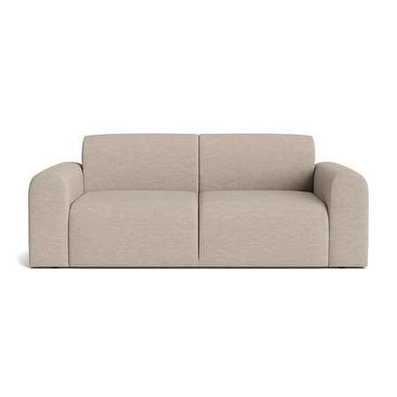 Interlude 2 personers sofa, Cona Beige, komfortabel PU Skum, 190x100x75cm - Slidstærk 2 personers sofa med Nozag fjedre og polyester betræk