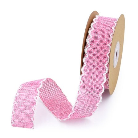 1 rulle 10 meter lærredsbånd hessianbånd DIY stof bånd Lac