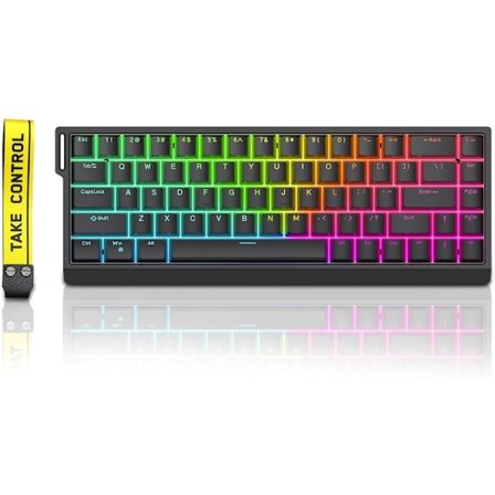 HE65 Rapid Trigger Spilkeyboard, 65% Magnetisk Switch Hall Effekt Keyboard Hot Swap Custom RGB Hyper-Hurtig Justerbar Aktivering Kabelforbundet