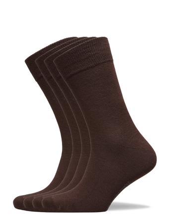 Bamboo Crew Sock 4-Pack Underwear Socks Regular Socks Ruskea Amanda Christensen