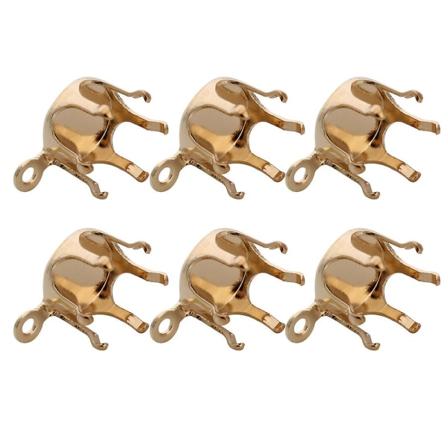100 stk DIY Smykketilbehør Kobberklo Pendent Rund Form Med Hengende Hull For Smykkeproduksjon (gull 5mm)Gull Golden
