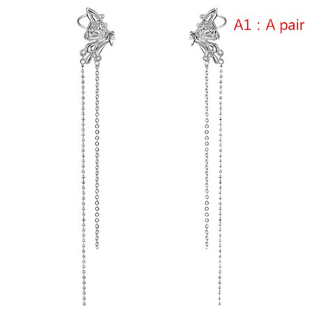 n Elegant Elf Butterfly Clip-örhängen för kvinnor, flickor, mode L