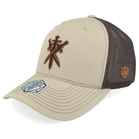 Critiql Hit - Beige trucker Cap - Swords Crossed 112 Split Khaki/Coffee Trucker @ Hatstore