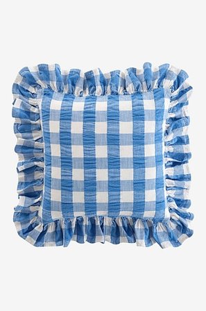 Jotex - Kissenbezug 50x50 Cm Blau/weiß - MIMMI - Kaufe Dekokissen und Kissenbezüge bei Jotex