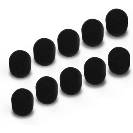 Skumöverdrag för lavalier-slipsmikrofon, vindruta för miniklämma MIC, 10-pack