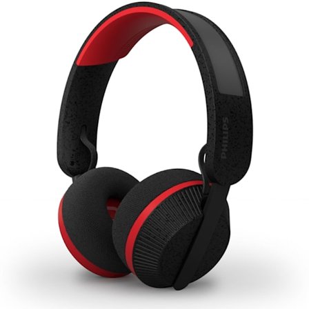 PHILIPS Over-Ear Hörlurar Sport Solcell IP55 - Svart/Röd