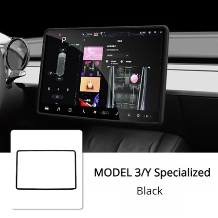 Fo Tesla Model3/Y Skjermbeskytter Ramme Tesla Bil Interiør Modifikasjonstilbehør TPE Beskyttelsesdeksel