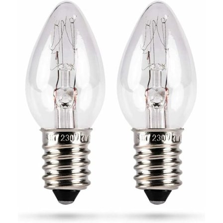 Aluminium 7W Natlampepære, E14 Sokkel Til Varm Og Blød Belysning I Vitrineskabe, Fonografskabe Eller Køleskab, Levetid På 1000 Timer