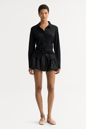 Soft Goat - Featherlight shirt - Women cashmere sweater - L - Black