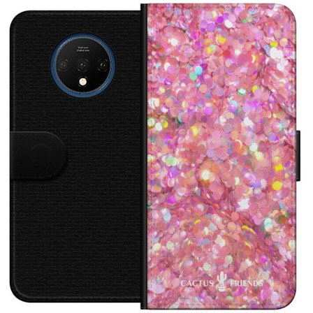 Kompatibel Tegnebogsetui til OnePlus 7T Cactus and Friends – PinkGlitter