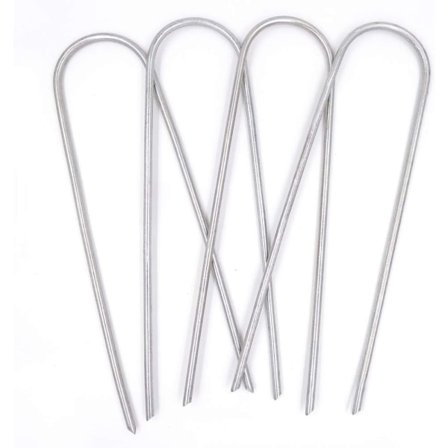 IC Trampoline Vindstaker Heavy Duty U-type Spisse Ender Sikkerhetsjordforankring Galvanisert Stål for Fotballmål, Campingtelt