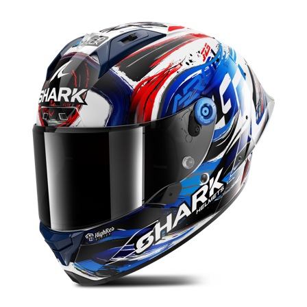 Integralhelm Shark Aeron-Gp Weiß/Schwarz/Blau S