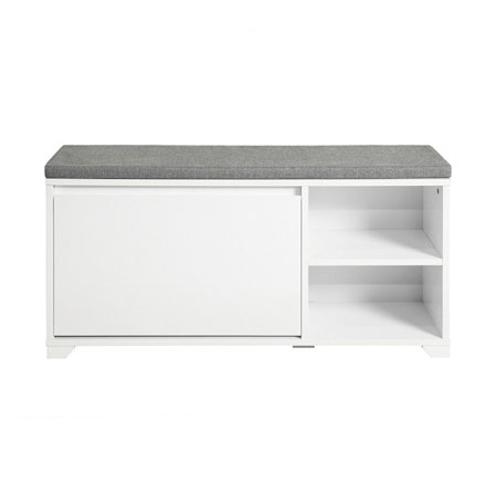 SoBuy valkoinen kenkäteline 1 ovin kanssa 24x89.99x46cm, klassinen FSR119-W