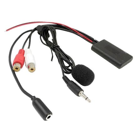 Universal Bilradio 3.5MM RCA Audio AUX Ingång Bluetooth Mikrofon Kabel för Pioneer för Hyundai för