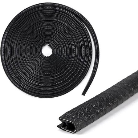 10Men U Gummilister Kanttrim Bildørtætning Beskyttelse Kantliste Liste Vejr til Bil Metalkant Båd, Grebsområde 1,0 mm til 2,5 mm