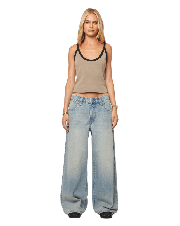 Abrand 99 Low Mega Baggy Brittney Jeans Dam Blå w27