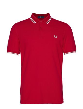 Twin Tipped Fp Shirt Polos Short-sleeved Rød Fred Perry