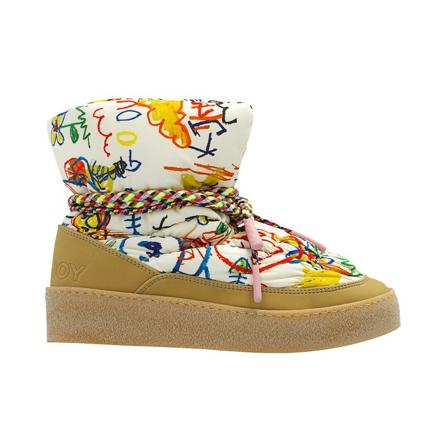 Khrisjoy, Patterned snow boots Wit, Dames, Maat:37 EU,grafisch patroon