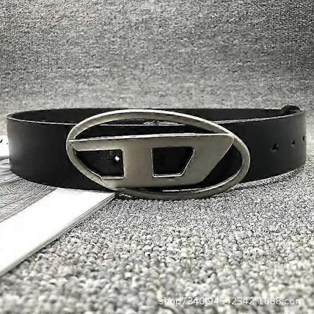 Trendy Unisex Hip Hop-belte med Legeringsbokstavspenne - Retro Casual Jeansbelte for Menn og Kvinner