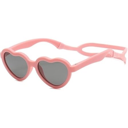 1 st Baby Solglasögon med Polarisering, Passar Spädbarn 0-36 Månader, Flexibelt Gummiband, Fallskyddsrem, Rosa