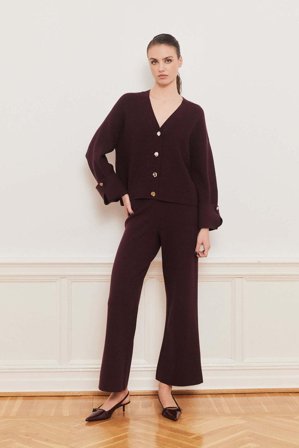 Serge Pants Burgundy L