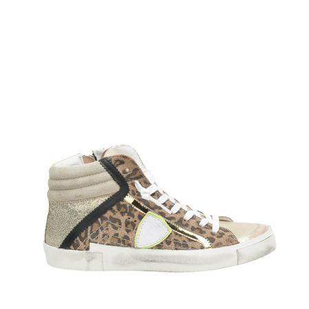Philippe Model Suede and beige leather sneakers , Beige , Dames , Maat: 39 EU