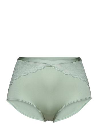 Brief Classic High Iris Fashi Lingerie Panties High Waisted Panties Grønn Lindex