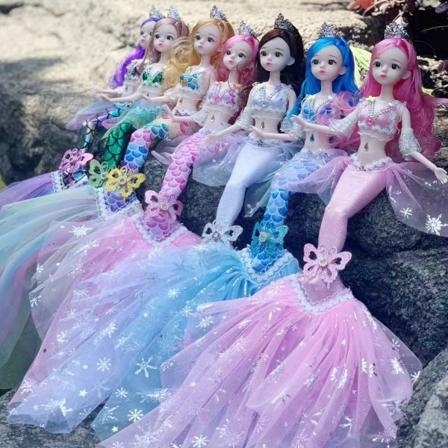 17,71 tommers prinsesse havfrue dukke for jenter - bursdagsgave, lekehusleke