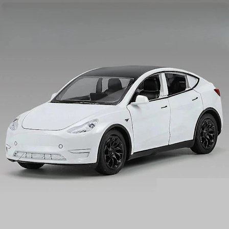 1/32 Tesla Model Y SUV Leketøy Bil Modell Støpt Legering Metall Miniatyr Lyd & Lys Trekk Tilbake 1:32 Samleobjekt Gave Til Gutt Barn Wh...