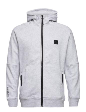 Code Tech Zip Hood Sweat-shirt Tröja Grå Superdry Sport